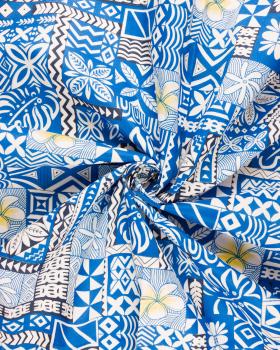 Polynesian fabric MAEVA Blue - Tissushop